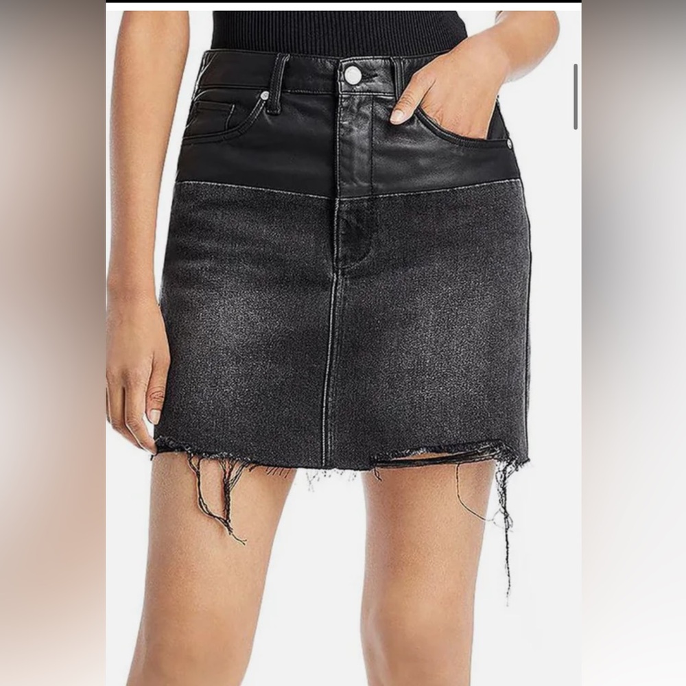 BLANKNYC twist of fate denim mini skirt